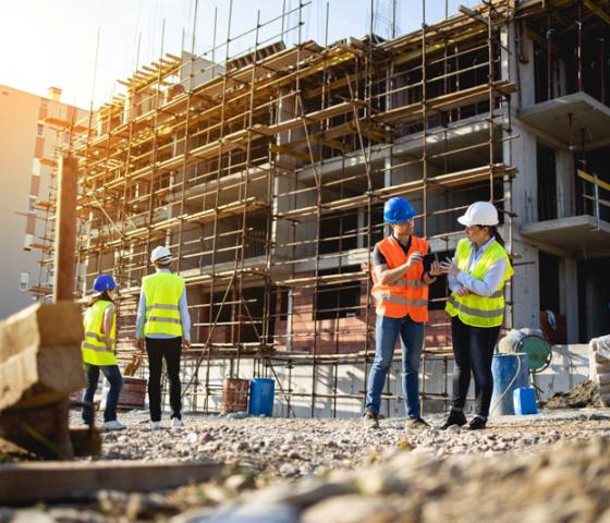 workers on a construction site