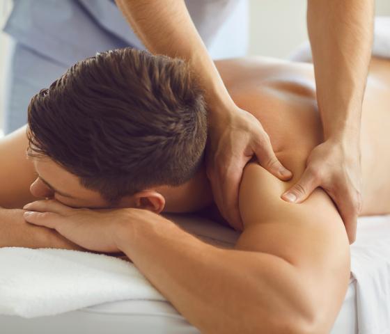 A person being massaged